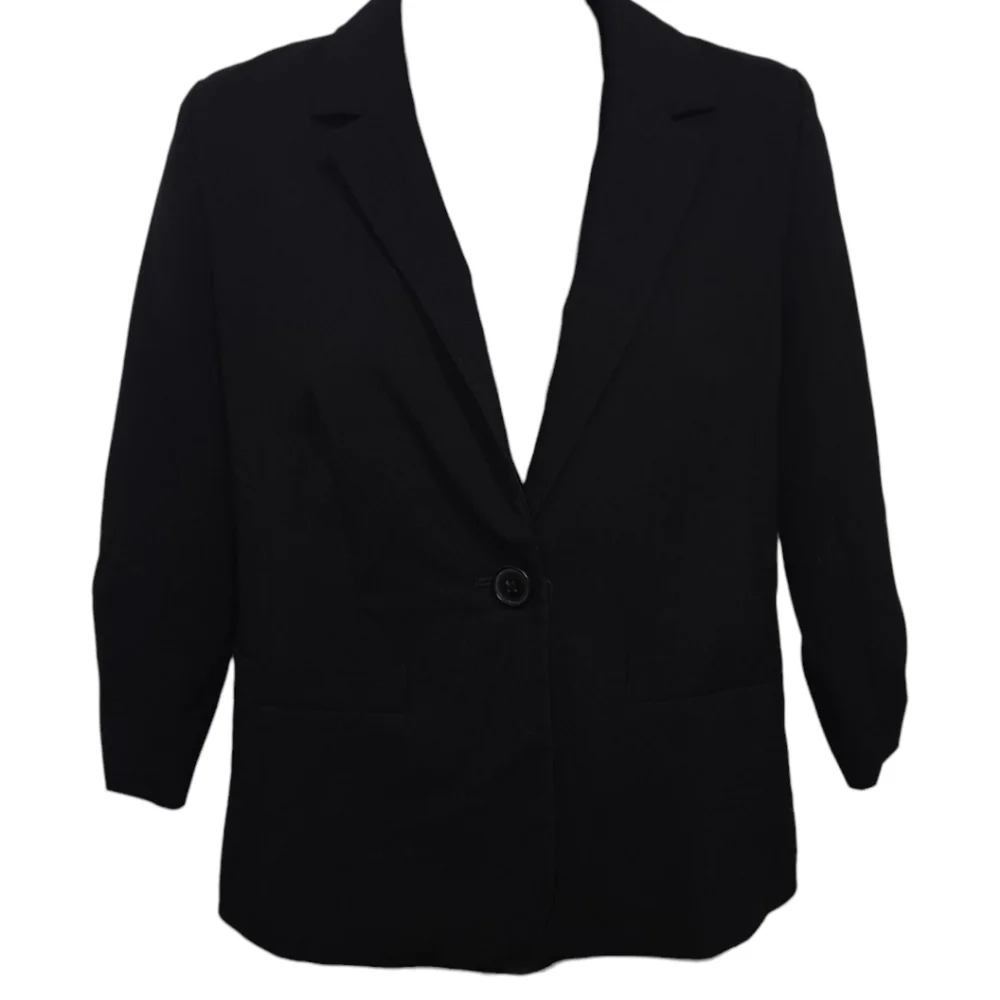 Vince Camuto Sophia Single Button Ruched Sleeve Blazer
